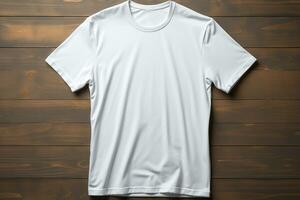 White T-shirt mockup, back view, design for clothing AI Generated photo