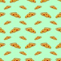 Pizza seamless pattern vector collection.