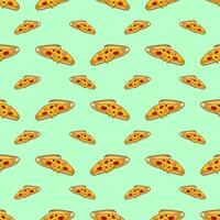 Pizza seamless pattern vector collection.