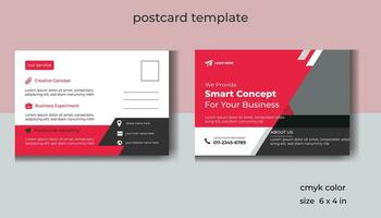 corporate  business marketing  postcard template, Modern business EDDM postcard design. vector