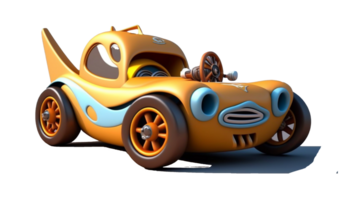 3d dessin animé voiture Pixar style réaliste png pour gratuit télécharger, ai génératif