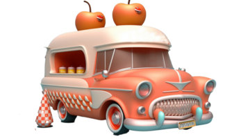 3d cartoon car pixar style realistic png for free download, Ai Generative