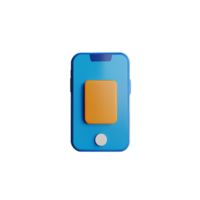 téléphone 3d icône illustration png