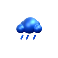 lluvia 3d representación icono ilustración png