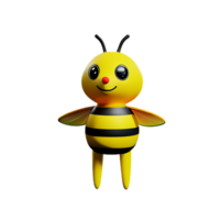 abeille 3d le rendu icône illustration png