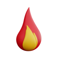 flame 3d rendering icon illustration png
