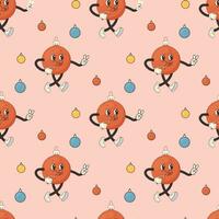 groovy pattern seamless. Christmas xmas new year vector