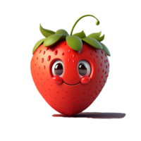 Free fruits png, cute funny fruit vegetable character, cartoon style, Ai Generative png