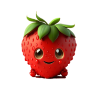 gratis frutas png, linda gracioso Fruta vegetal personaje, dibujos animados estilo, ai generativo png