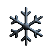 fiocco di neve 3d interpretazione icona illustrazione png