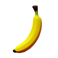 banana 3d rendering icon illustration png