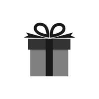 Gift box with ribbon icon. Isolated Vector illustration.