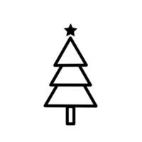 Navidad árbol icono en un blanco antecedentes vector