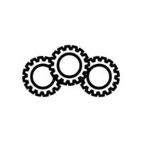 gear icon on a white background vector