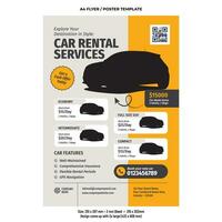 Car Rental Flyer Template Design, Car Hire Template vector