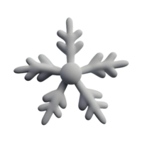 copo de nieve 3d representación icono ilustración png