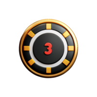 kasino 3d tolkning ikon illustration png
