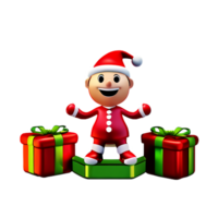 vrolijk Kerstmis 3d renderen icoon illustratie png