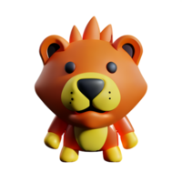 lion 3d icon illustration png