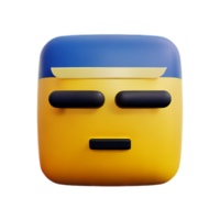 emoji 3d tolkning ikon illustration png