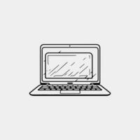 laptop computer with screen vector illustration design