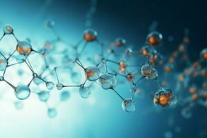 Scientific molecules create a compelling and intriguing background aesthetic AI Generated photo