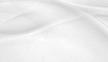 Grey white smooth blurred waves abstract vector background