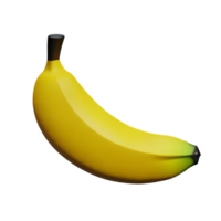 banana 3d rendering icon illustration png