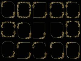 Golden vintage ornament frame. Decorative border frames, elegant vintage frame and wedding ornaments. vector