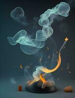 Abstract background, smoke texture design photo