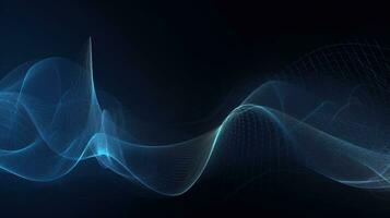 Quantum entanglement, scientific technology abstract concept. AI generated. photo