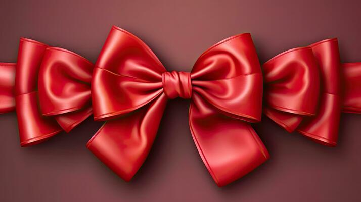 Set Decorative Red Silk Bows Ribbons Stock Vector (Royalty Free) 1614058354