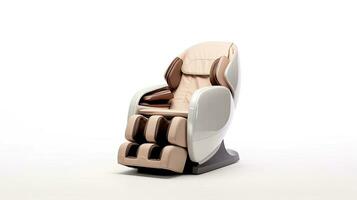 electric massage chair isolated on white background. Generative Ai photo