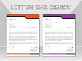 Corporate Modern Letterhead Design Template, Business Letterhead Design, Business style letter head templates for your project design. vector