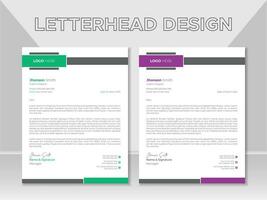 Corporate Modern Letterhead Design Template, Business Letterhead Design, Business style letter head templates for your project design. vector