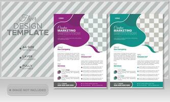 Business brochure flyer design layout template A4, Abstract creative corporate and business flyer, Easy to use and edit. vector