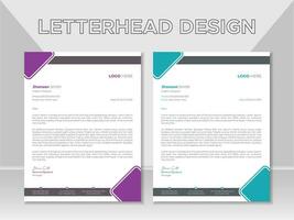 Corporate Modern Letterhead Design Template, Business Letterhead Design, Business style letter head templates for your project design. vector