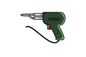 elettrico saldatura pistola attrezzo illustrazione. riparazione mano attrezzo oggetto icona concetto. bene doppio calore professionale saldatura pistola design. png