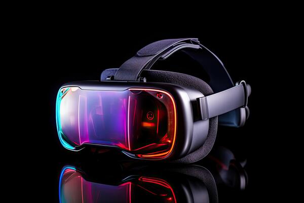 VR goggles. Metaverse. Future game and entertainment digital
