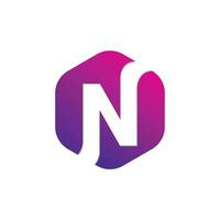 Letter N logo vector icon design template