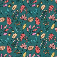 Seamless illustration with autumn leaves. Concept for textile fabric, wrapping paper or wallpaper. Vector. vector