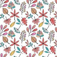 Seamless illustration with autumn leaves. Concept for textile fabric, wrapping paper or wallpaper. Vector