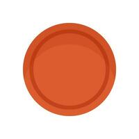 Minimalist flat bronze third place medal vector
