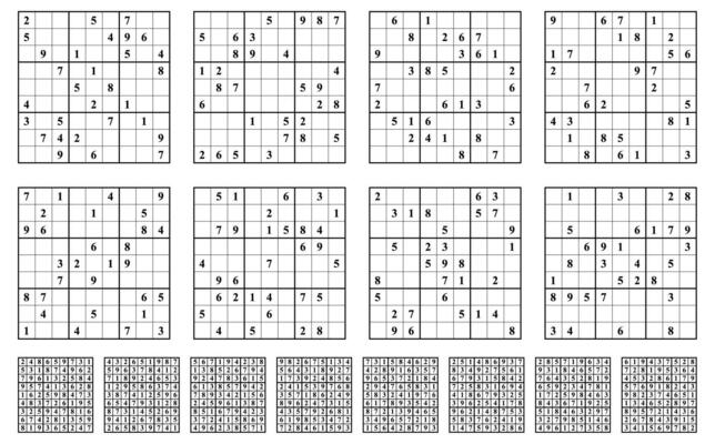 Sudoku game set with answers medium Difficulty. 28598288 Vector Art at  Vecteezy