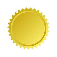 blank gold seal vector