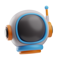 espaço tecnologia astronauta capacete ilustração 3d png