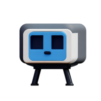 robot 3d representación icono ilustración png