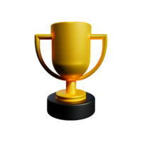 trofén 3d tolkning ikon illustration png