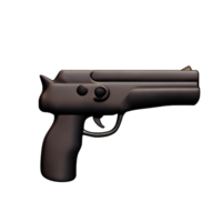 pistola 3d representación icono ilustración png