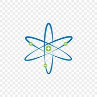 Atomic nucleus icon structure. Isolated vector design.